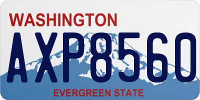WA license plate AXP8560
