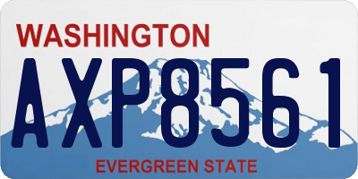 WA license plate AXP8561