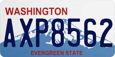 WA license plate AXP8562