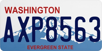 WA license plate AXP8563
