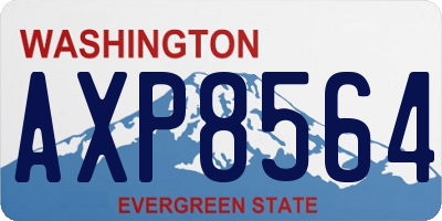 WA license plate AXP8564