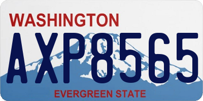 WA license plate AXP8565
