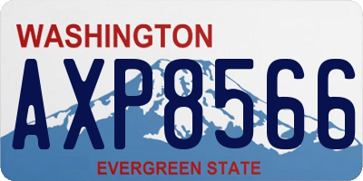 WA license plate AXP8566