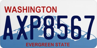 WA license plate AXP8567