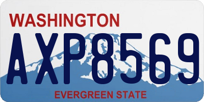 WA license plate AXP8569