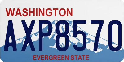 WA license plate AXP8570