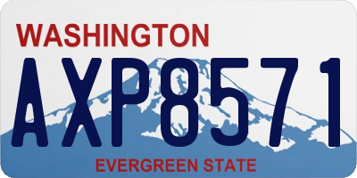 WA license plate AXP8571