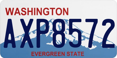 WA license plate AXP8572