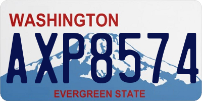 WA license plate AXP8574