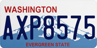 WA license plate AXP8575