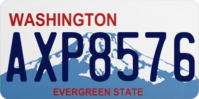 WA license plate AXP8576