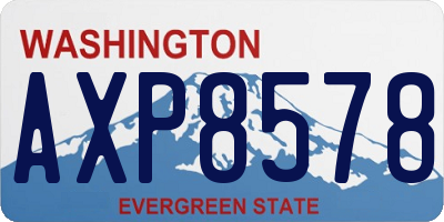 WA license plate AXP8578