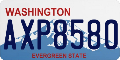 WA license plate AXP8580