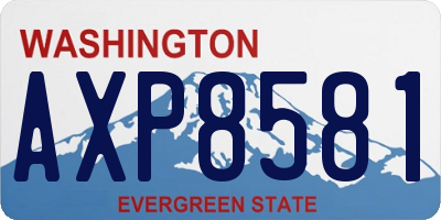 WA license plate AXP8581