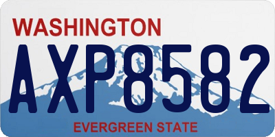 WA license plate AXP8582