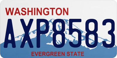 WA license plate AXP8583