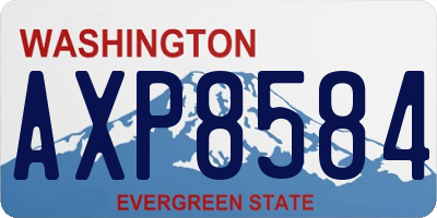 WA license plate AXP8584