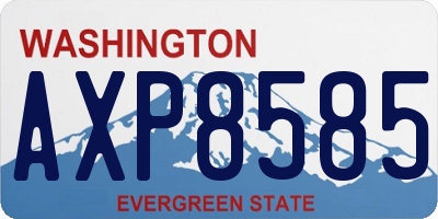 WA license plate AXP8585