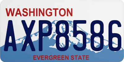 WA license plate AXP8586