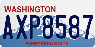 WA license plate AXP8587