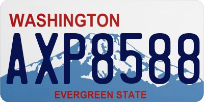 WA license plate AXP8588