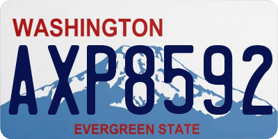 WA license plate AXP8592