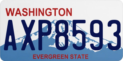 WA license plate AXP8593
