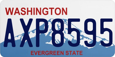 WA license plate AXP8595