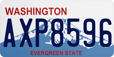 WA license plate AXP8596