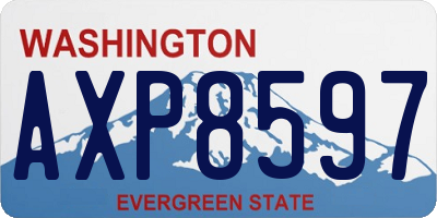 WA license plate AXP8597