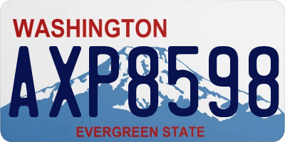 WA license plate AXP8598