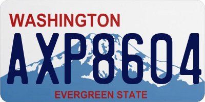WA license plate AXP8604
