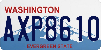 WA license plate AXP8610