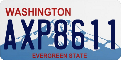 WA license plate AXP8611
