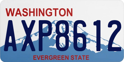 WA license plate AXP8612