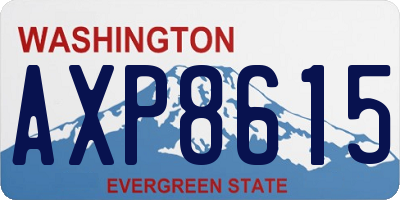 WA license plate AXP8615