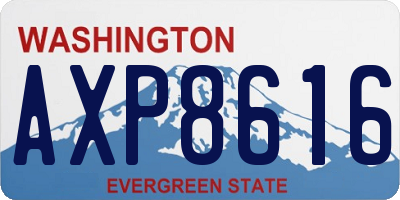 WA license plate AXP8616