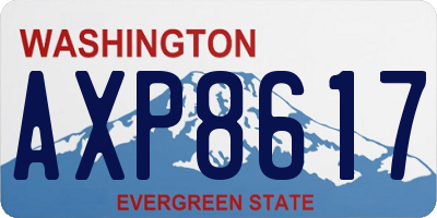 WA license plate AXP8617