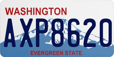 WA license plate AXP8620
