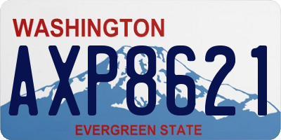 WA license plate AXP8621