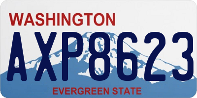 WA license plate AXP8623