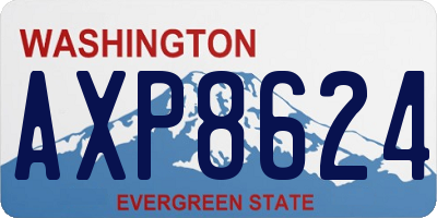 WA license plate AXP8624