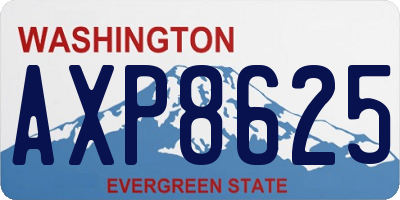 WA license plate AXP8625