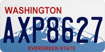 WA license plate AXP8627