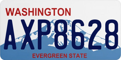 WA license plate AXP8628