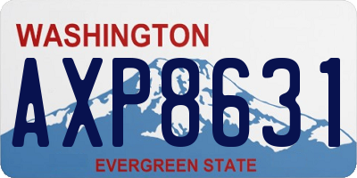 WA license plate AXP8631