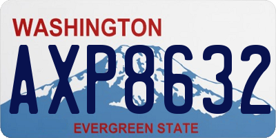 WA license plate AXP8632