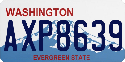 WA license plate AXP8639
