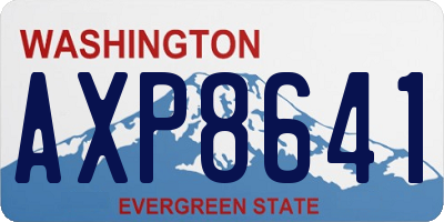 WA license plate AXP8641