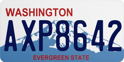 WA license plate AXP8642